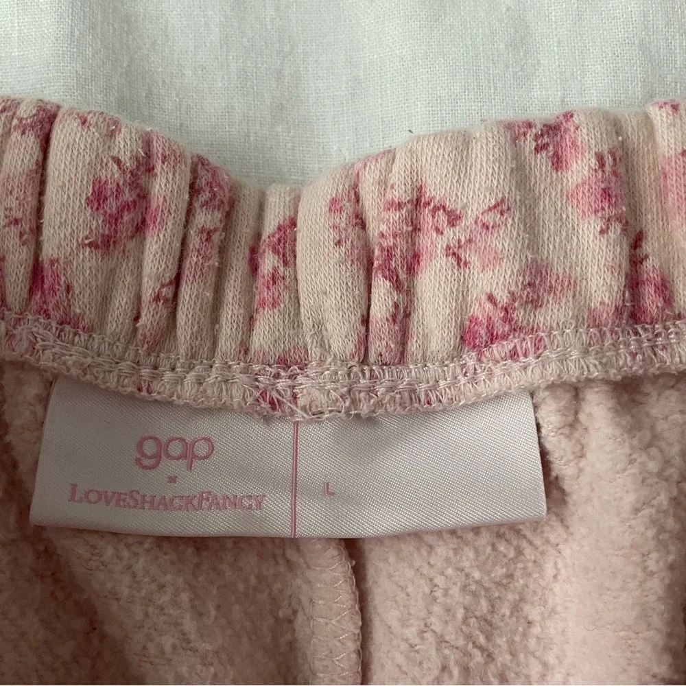 GAP x loveshackfancy LARGE Floral Jogger Sweatpants Girls Pink kids